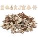 300 Pcs Christmas Wood Chips Decor Graffiti Wooden Slices Tree Toy Blank Xmas Paper Cut Child