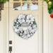 Oneshit Holiday products Clearance Christmas Wreath With Balls And Plastic Flower Christmas Garland Winter Holidays Home Front Door Decor Clearance