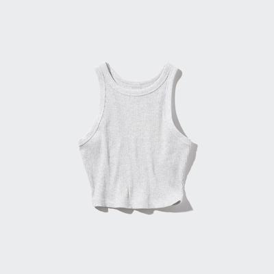 Uniqlo - Cotton Soft Ribbed Cropped Fit Vest Top - Gray - XXL
