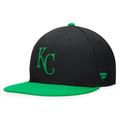 Men's Fanatics Branded Black/Kelly Green Kansas City Royals Lucky Snapback Hat