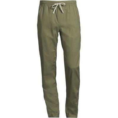 Deck Trousers, Men, size: L 34, regular, Green, Cotton/Linen, by Lands' End