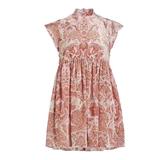 Free People Dresses | Free People Velvet All The Time Mini Dress Pink Print Size Small | Color: Pink | Size: S