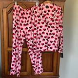 Kate Spade Intimates & Sleepwear | Kate Spade Heart Pajama Set | Color: Pink/Red | Size: Xl