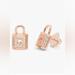 Kate Spade Jewelry | Kate Spade New York Rosegold Lock & Spade Stud Earrings Nwt | Color: Gold/Pink | Size: Os