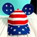 Disney Accessories | Adult Disney Mickey Mouse Ears Flag Baseball Cap Usa Patriotic Adjustable Strap | Color: Blue/Red | Size: Os