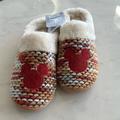 Disney Shoes | Disney Mickey Mouse Icon Faux Fur Slippers | Color: Cream/Red | Size: 7