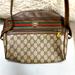 Gucci Bags | Authentic Vintage Gucci Brown Leather Gg And Grg Webbing Accent Bag | Color: Brown | Size: Os