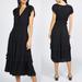 Anthropologie Dresses | Anthropologie Current Air Sereia Pleated Midi Dress Black Sz Xs | Color: Black | Size: M