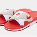 Nike Shoes | Nike Air Max 1 Slide Mens Size 12 University Red White Sandals Dh0295 103 | Color: Red/White | Size: 12