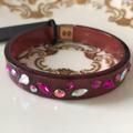 J. Crew Jewelry | J. Crew Tortoise Bracelet W/ Pink Rhinestones Nwt | Color: Brown/Pink | Size: 2.5 In. X 2.5 In.