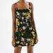 Urban Outfitters Dresses | New Urban Outfitters Velvet Mini Dress Small Floral Dark Mallory Cowl Neck Black | Color: Black/White | Size: S