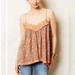 Anthropologie Tops | Lilka Anthropologie Fringe Peach Pink Cami Tank Paisley Xs Nwt New Boho | Color: Pink | Size: Xs