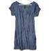 Anthropologie Dresses | Level 99 Babydoll Puff Sleeves Mini Dress Blue Women's Xs Cotton Lyocell Denim | Color: Blue | Size: Xs