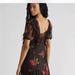 Free People Dresses | Free People Women's Us Sz M Hollis Dress Coca Cola Combo Floral Lace | Color: Brown/Red | Size: M