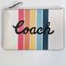 Coach Bags | Coach Leather Pouch With Rainbow Stripes | Color: Cream/Pink | Size: Os