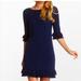 Lilly Pulitzer Dresses | Lilly Pulitzer Helena Wool Ruffle Sweater Dress Size X-Small | Color: Blue | Size: Xs