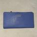 Kate Spade Bags | Kate Spade Womens Newbury Lane Stacy Wallet Blue Coin Zip Card Slot Wallet | Color: Blue/Gold | Size: Os