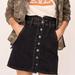 Anthropologie Skirts | Anthropologie Pilcro Black Denim Button Front Skirt Sz 4 | Color: Black | Size: 4