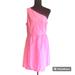 J. Crew Dresses | J Crew Brideget One Shoulder Shimmery Pink Bubble Hem Linen Cocktail Dress Sz 12 | Color: Pink | Size: 12