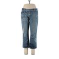 Polo Jeans Co. by Ralph Lauren Jeans - High Rise Straight Leg Cropped: Blue Bottoms - Women's Size 31 - Sandwash