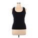 Calvin Klein Tank Top Black Solid Scoop Neck Tops - Women's Size Large