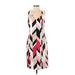 BOSS by HUGO BOSS Casual Dress - A-Line: Pink Chevron/Herringbone Dresses - Women's Size 0