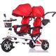 Twin Tricycle, Children's Double Seat Bicycle Stroller 6 Months ~ 6 Years Baby Car Buggy Over 1 Year Old Girl Gifts (Color : G) (E)