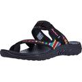 Skechers Damen Reggae-MAD Swag-Toe Thong Woven Sandale, schwarz