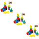 ibasenice 3 Sets Blocks Geometry Sorting Toys Baby Fishing Toy Sorting Toy Playset Kids Sorting Baby Educational Toys Shape Sorter Puzzles Toys for Toddlers Toy Set Child Wooden