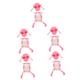 ERINGOGO 10 Pcs 3d Printed Toys Kids Outdoor Toys Kids Toy 3d Printed Fidget Toy Decompression Skeleton Toy Skeleton Fidget Toy Toy Plastic Human Body Pink Ornaments Child