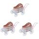 Totority 3pcs Mini Stroller Rattan Trash Can Doll Pram Mini Picnic Basket Toys for Kids Basket Wicker Pretend Play Kids Playset Mini Toys Miniature Nursery Furniture Child Model Alloy Crib