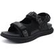 ONCAI Walking Sandals Men,Arch Support Hiking Trail Man Fisherman Sandals,Breathable Mesh Water Beach and Orthopedic Father Sports Recovery Slides with Adjustable Strap Black Size 8