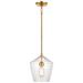 Konis 10" Wide 1-Light Mini Pendant - Satin Brass