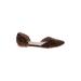 Restricted Shoes Flats: D'Orsay Chunky Heel Casual Brown Leopard Print Shoes - Women's Size 9 - Almond Toe