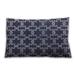 Ahgly Company Mid-Century Modern Indoor-Outdoor Dark Blue Grey Blue Lumbar Throw Pillow