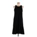 Gap Casual Dress - A-Line Crew Neck Sleeveless: Black Solid Dresses - Women's Size Medium