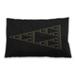 Ahgly Company Patterned Indoor-Outdoor Black Cow Black Lumbar Throw Pillow