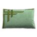 Ahgly Company Patterned Indoor-Outdoor Green Snake Green Lumbar Throw Pillow