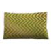 Ahgly Company Patterned Indoor-Outdoor Bold Yellow Lumbar Throw Pillow