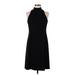 Jones New York Casual Dress - Party Mock Sleeveless: Black Print Dresses - Women's Size 6