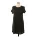 wasabi + mint Casual Dress - Shift: Black Print Dresses - Women's Size Large