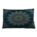 Ahgly Company Patterned Indoor-Outdoor Aquamarine Stone Green Lumbar Throw Pillow