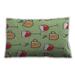 Ahgly Company Patterned Indoor-Outdoor Tea Green Lumbar Throw Pillow