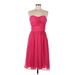 H&M Cocktail Dress - Party Sweetheart Sleeveless: Pink Solid Dresses - Women's Size 8