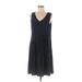 Cut.Loose Casual Dress - A-Line V Neck Sleeveless: Blue Dresses - Women's Size Medium