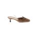 Ann Taylor Heels: Slip-on Kitten Heel Classic Tan Print Shoes - Women's Size 8 - Almond Toe