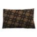 Ahgly Company Patterned Indoor-Outdoor Oak Brown Lumbar Throw Pillow