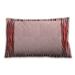 Ahgly Company Patterned Indoor-Outdoor Light Red Pink Lumbar Throw Pillow