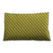 Ahgly Company Patterned Indoor-Outdoor Banana Yellow Lumbar Throw Pillow