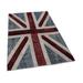 Red 73 x 49 x 0.4 in Area Rug - Lofy Rectangle Flag Patchwork Rectangle 4'0" X 6'0" Area Rug | 73 H x 49 W x 0.4 D in | Wayfair Lo-8684012029222